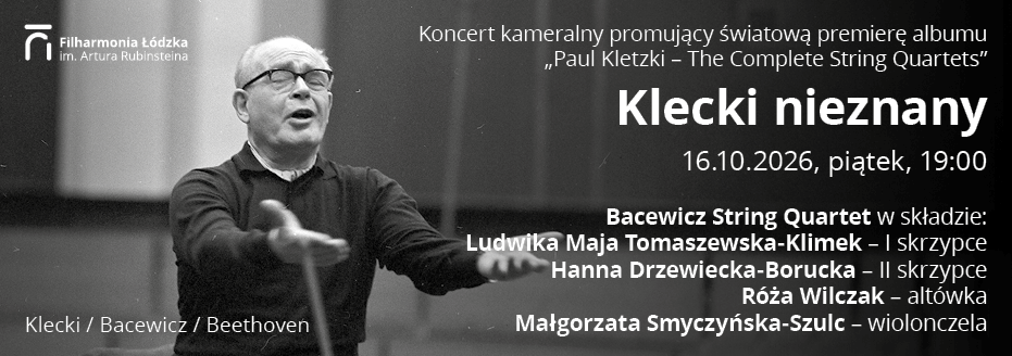 Baner reklamowy: Filharmonia Łódzka im. A Rubinsteina