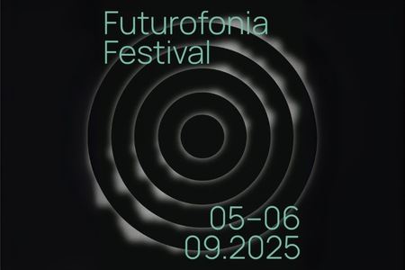 Grafika reklamowa Futurofonia festiwal muzyczny Opery bałtyckiej w Gdańsku