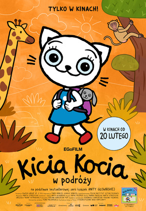 Grafika reklamowa do filmu Kicia Kocia w podróży.