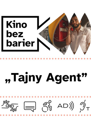 Kolorowe zdjęcie. Młody mężczyzna rozmawia przez telefon w budce telefonicznej. Za nim seria czarno białych zdjęć.