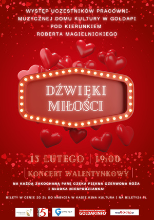„Dźwięki miłości” – Walentynkowy koncert w Domu Kultury w Gołdapi