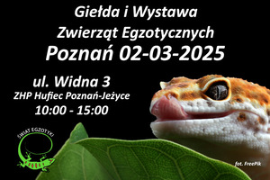 Świat Egzotyki - Poznańskie Targi Terrarystyczne i Botaniczne | Giełda i Wystawa Zwierząt Egzotycznych 02-03-2025r. Hufiec ZHP