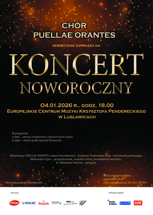 Plakat zawiera informacje na temat koncertu. Te same, które można przeczytać w treści wpisu.