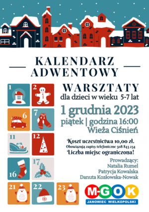 Warsztaty KALENDARZ ADWENTOWY