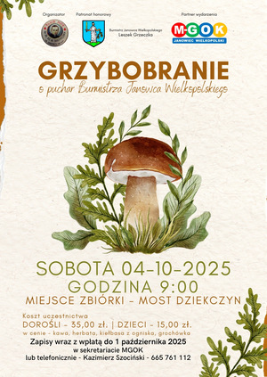 GRZYBOBRANIE O PUCHAR BURMISTRZA JANOWCA WIELKOPOLSKIEGO