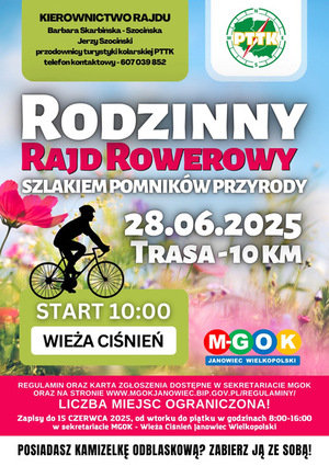 Rodzinny Rajd Rowerowy Szlakiem Pomników Przyrody