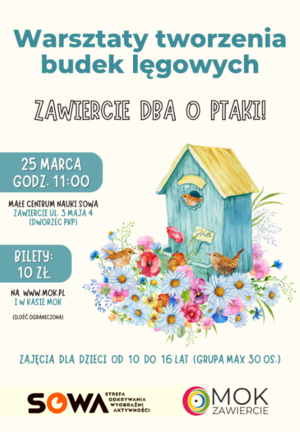 WARSZTATY TWORZENIA BUDEK LĘGOWYCH