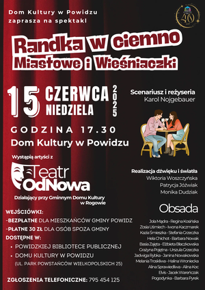 "Randka w ciemno - miastowe i wieśniaczki" - spektakl komediowy