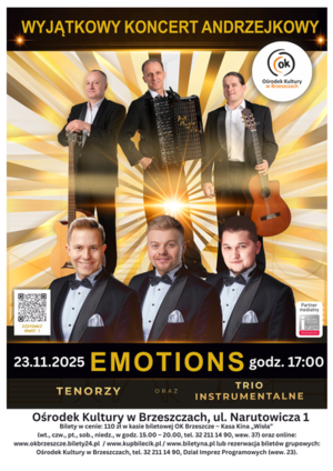 „Koncert Andrzejkowy Emotions – Tenorzy I Trio Instrumentalne” 