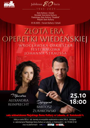 Złota era opery wiedeńskiej - Koncert Wrocławskiej Orkiestry Fesiwalowej Johanna Strausa z udziałem Maestry Alexandry Reinprecht