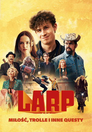 Plakat filmu LARP z aktorami na pierwszym planie