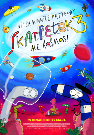 Grafika reklamowa do filmu Niesamowite przygody skarpetek 3. Ale kosmos!