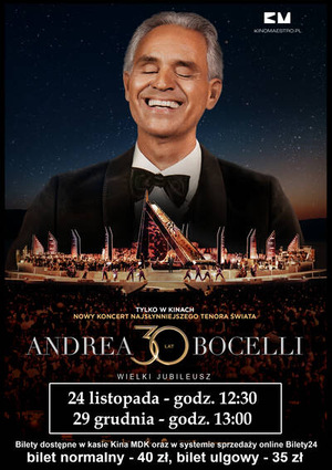 Andrea Bocelli. Wielki jubileusz 30-lecia występów