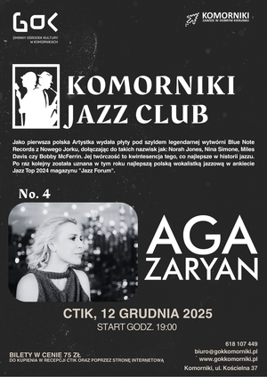 Komorniki Jazz Club no. 4 Aga Zaryan