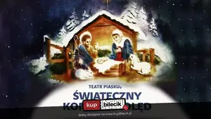 Bożonarodzeniowa historia malowana piaskiem w połączeniu z grą na harfie i śpiewem kolęd