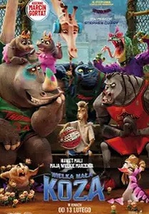 Grafika reklamowa - animowane zwierzęta z piłką w srodku