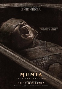 Grafika reklamowa - mumia na czarnym tle