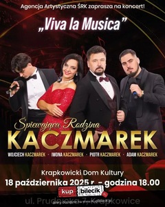 Bilety na wydarzenie - Viva la Musica - Śpiewająca rodzina Kaczmarek, Krapkowice