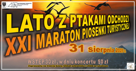 Bilety na wydarzenie - LATO Z PTAKAMI ODCHODZI – XXI Maraton Piosenki Turystycznej i Poetyckiej, Kielce
