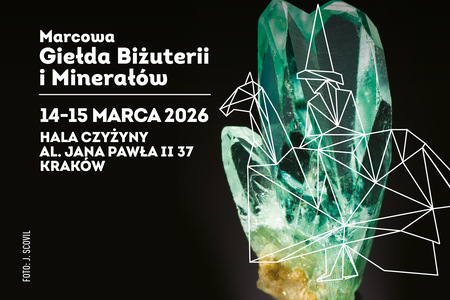 Grafika reklamowa - Marcowa Giełda Biżuterii i Minerałów w Krakowie