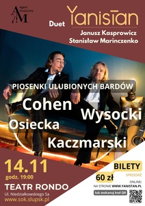 Bilety na wydarzenie - PIOSENKI ULUBIONYCH BARDÓW, Słupsk