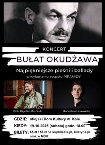 Bilety na wydarzenie - KONCERT Bułat Okudżawa -najpiękniejsze pieśni i ballady, Koło