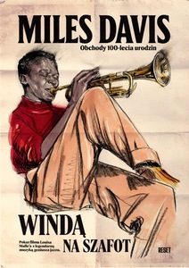 Kolorowy plakat. Rysunek mężczyzny grającego z pasją na trąbce. Oczy ma zamknięte, jest poświęcony muzyce.