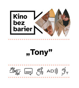 [Kolorowa grafika z napisem Kino bez barier. Ikony dostępności: tłumaczenie na PJM, napisy, dostępność dla osób na wózku, audiodeskrypcja, pętla indukcyjna.]