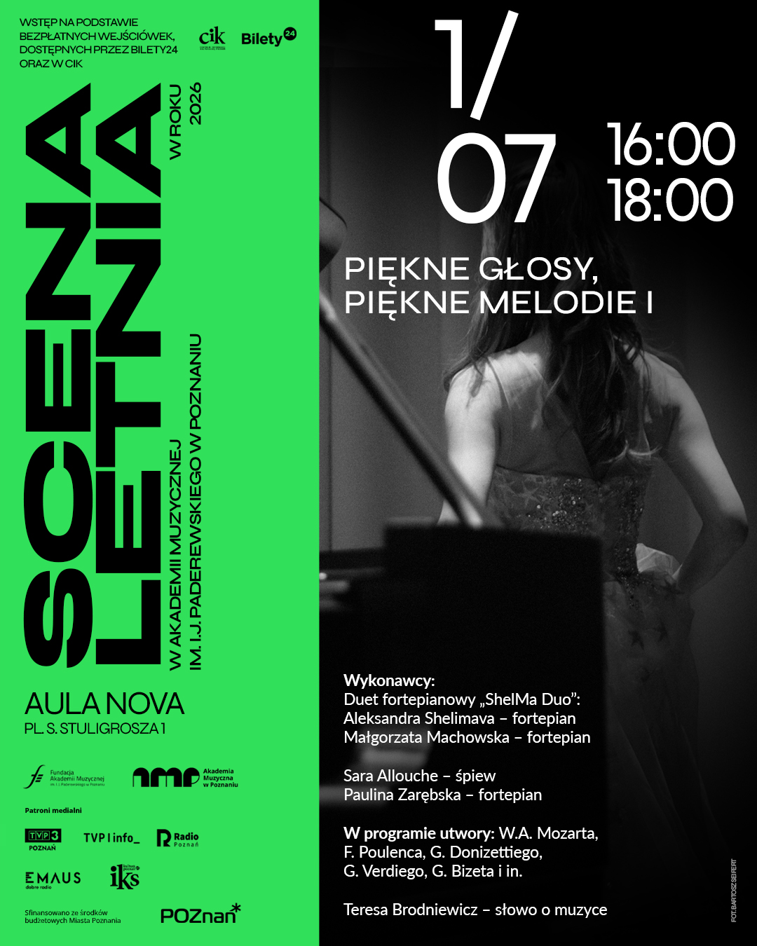 Krásné hlasy, krásné melodie I (opakování) — Aula Nova Hudební akademie v Poznani, Poznaň