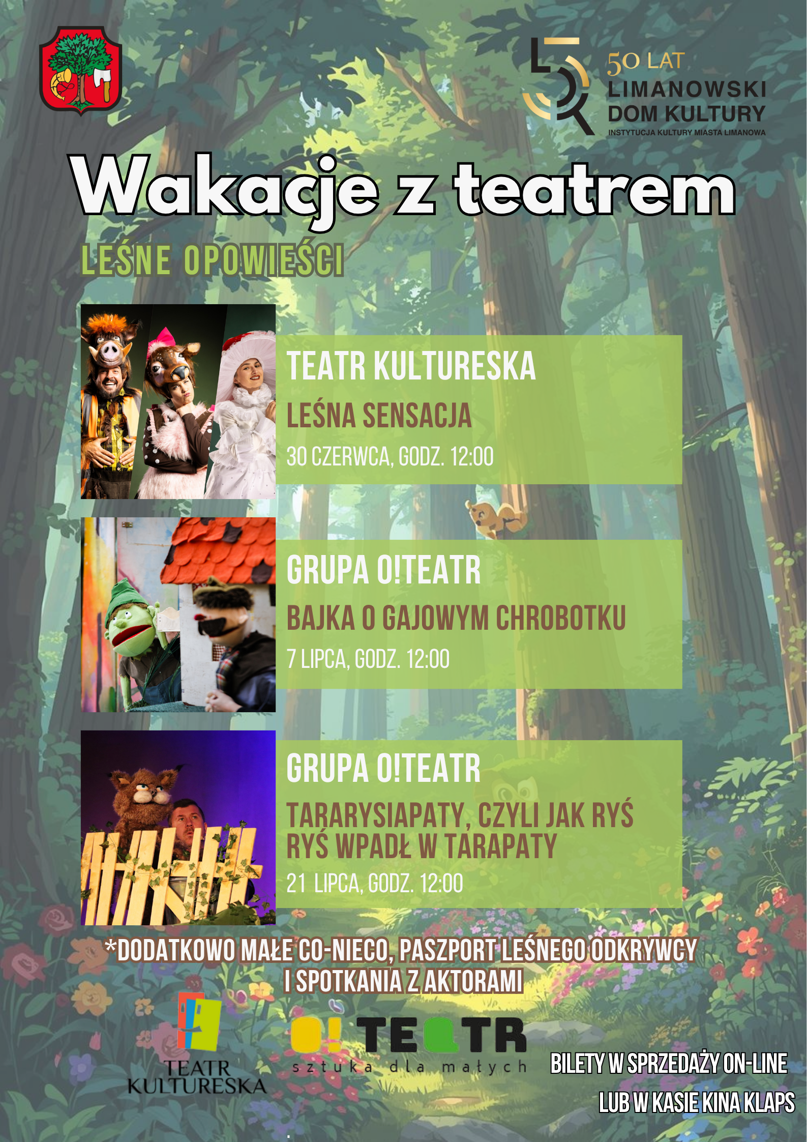 Канікули з театром - Група O!Театр - Казка про лісничого Хробутка — Limanowski Dom Kultury, Limanowa