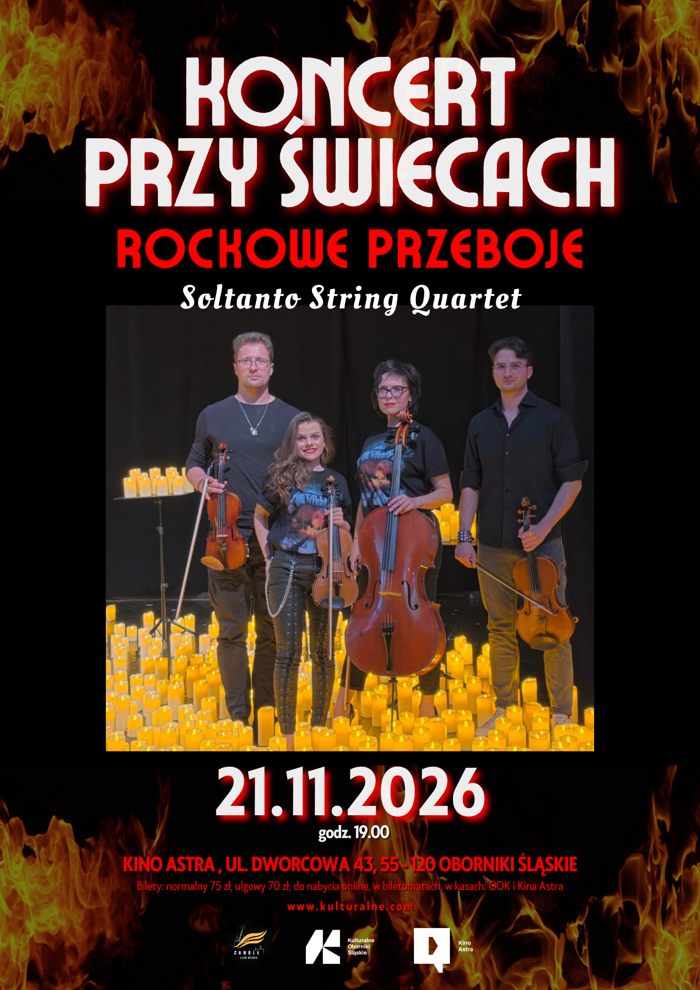 KONCERT VE SVÍČKÁCH "ROCKOVÁ HUDBA"