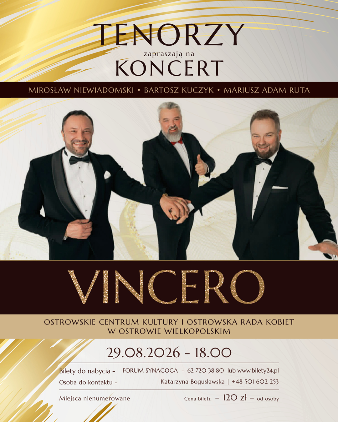 Konzert der Drei Tenöre | VINCERO — Forum Synagoga, Ostrów Wielkopolski