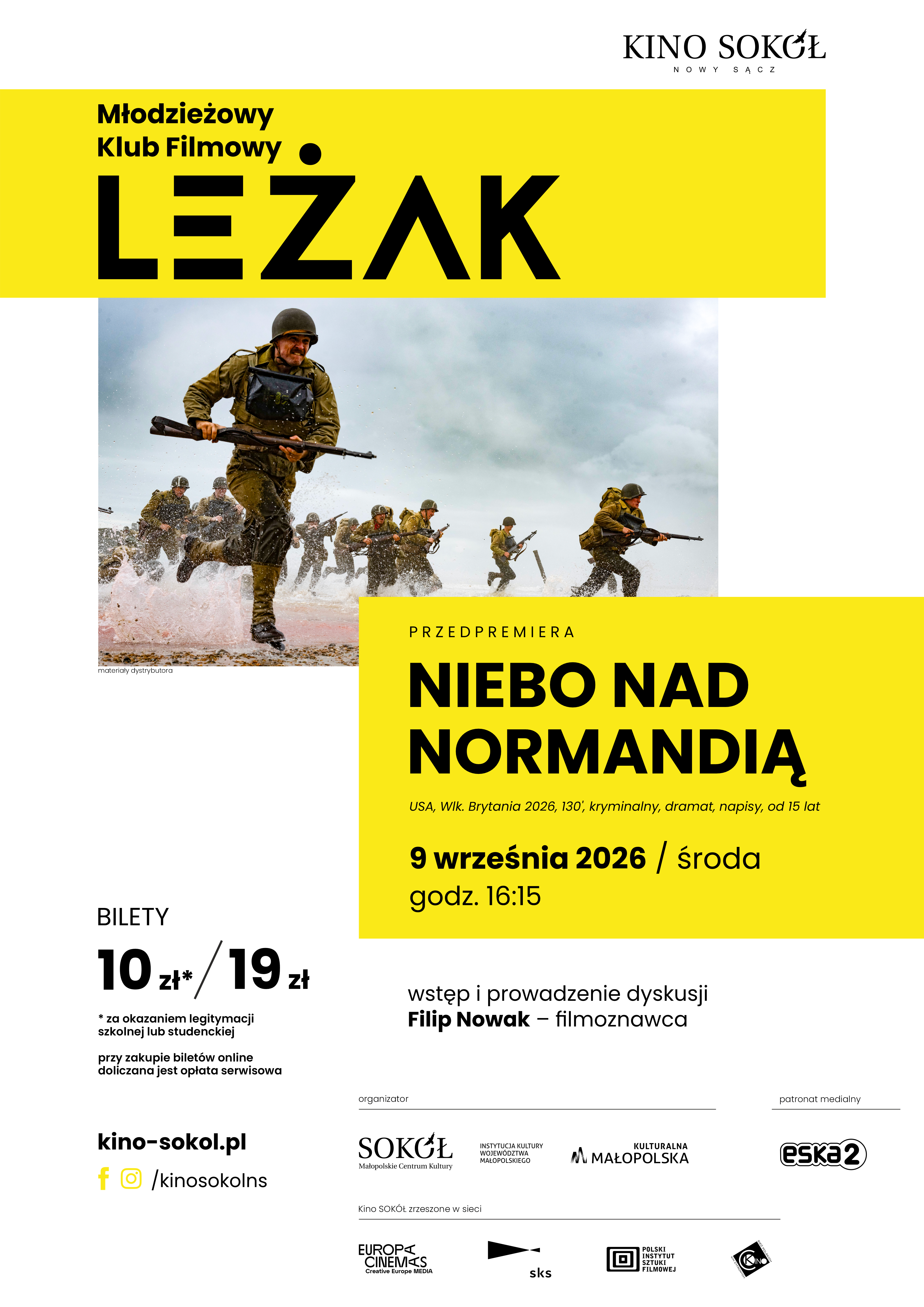 Slider - Film: NIEBO NAD NORMANDIĄ - Młodzieżowy Klub Filmowy LEŻAK