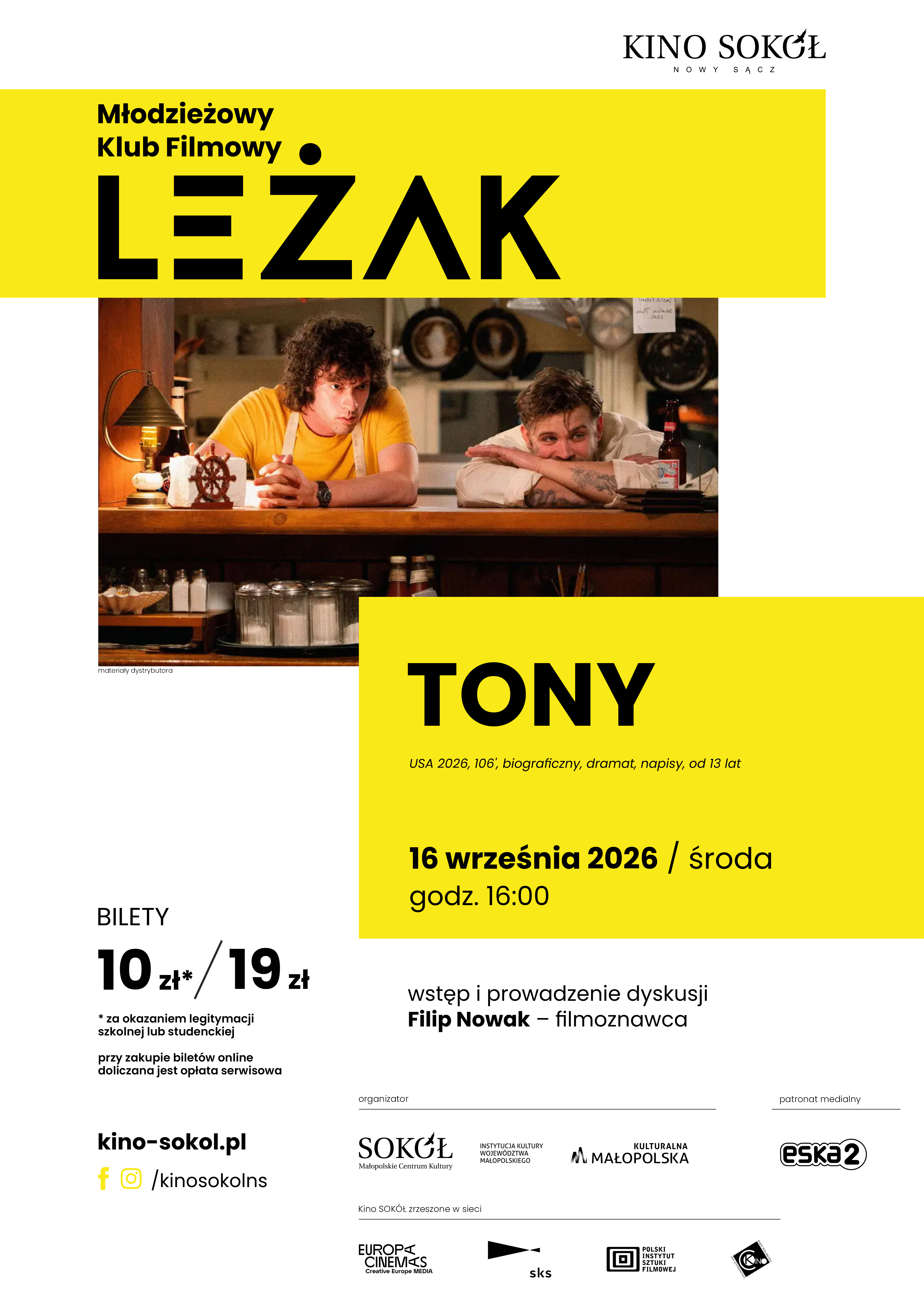 Slider - Film: TONY - Młodzieżowy Klub Filmowy LEŻAK