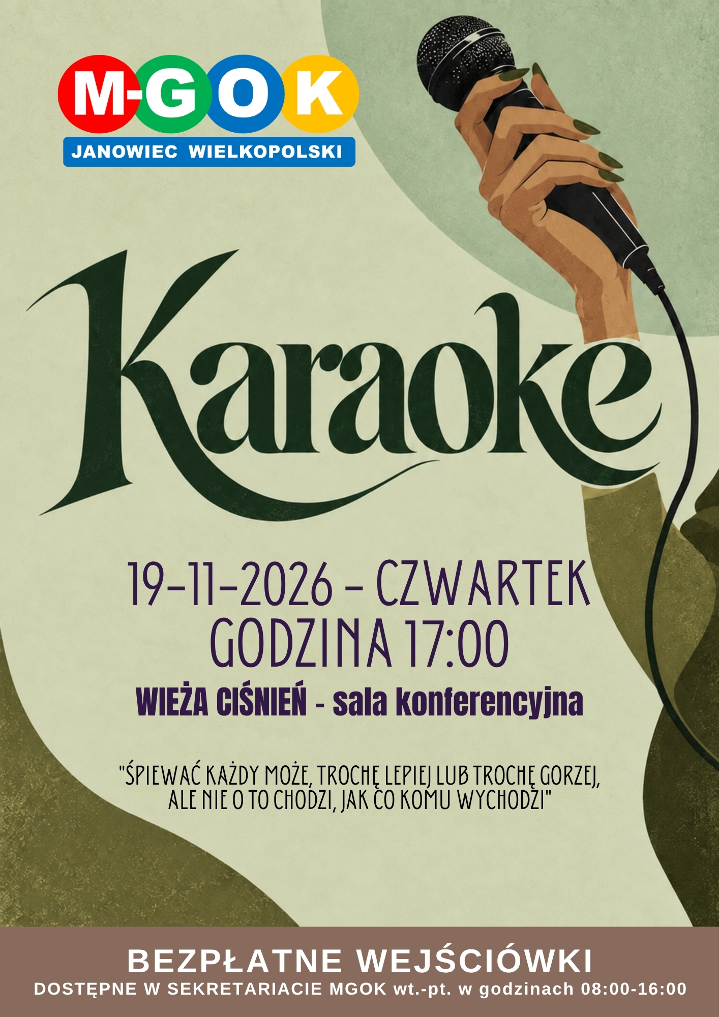 Slider - Wydarzenie: KARAOKE - ŚPIEWAĆ KAŻDY MOŻE .... | 19-11-2026