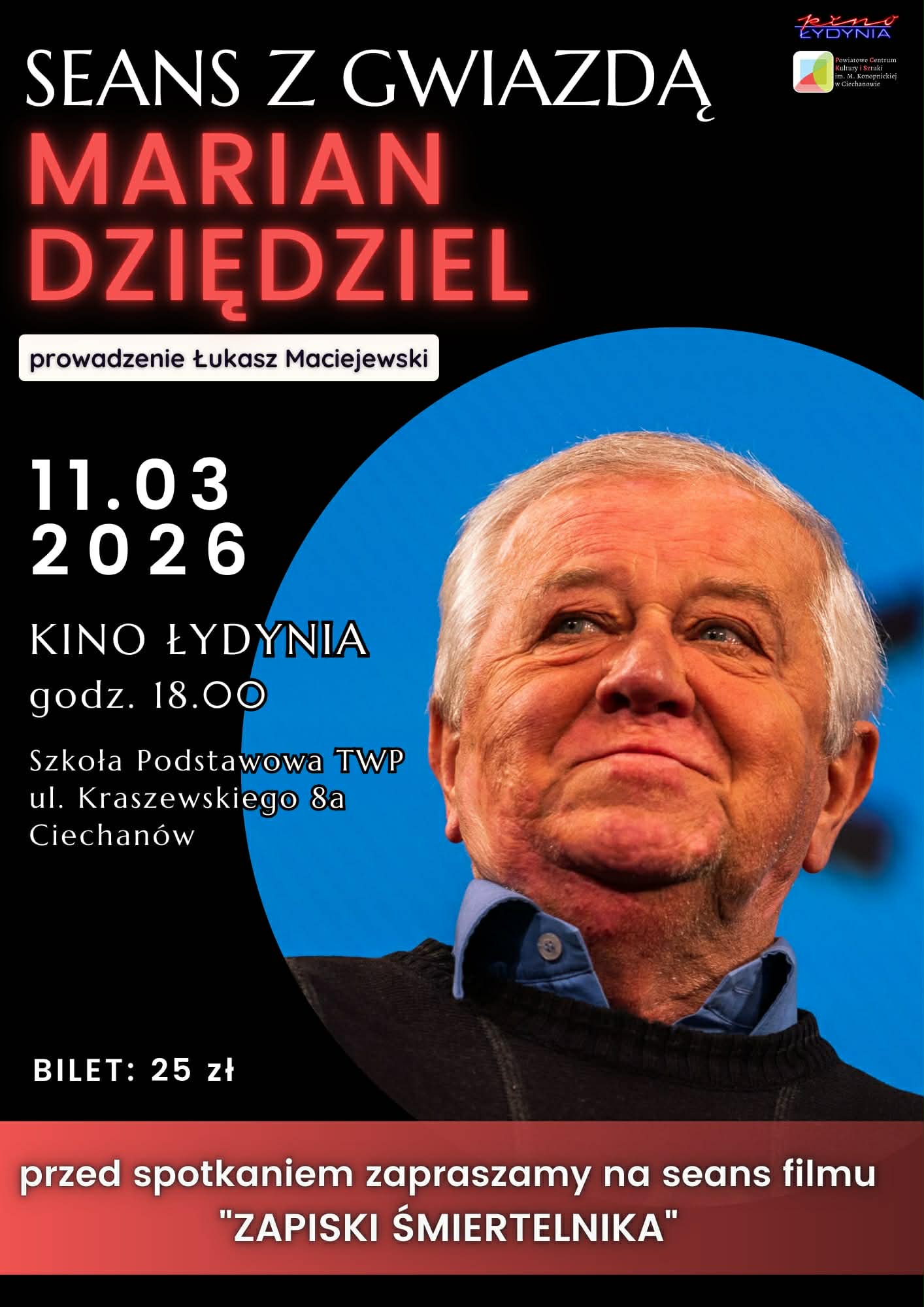 Slider - Film: SEANS Z GWIAZDĄ "ZAPISKI ŚMIERTELNIKA"