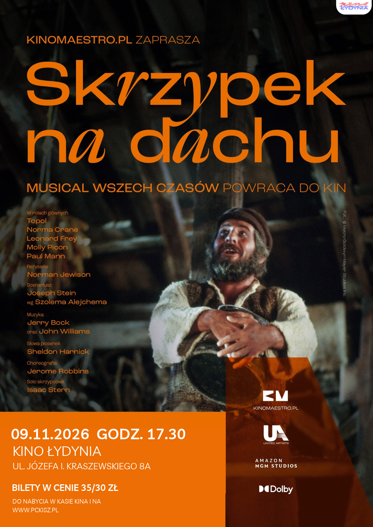 Slider - Wydarzenie: RETRANSMISJA "SKRZYPEK NA DACHU"