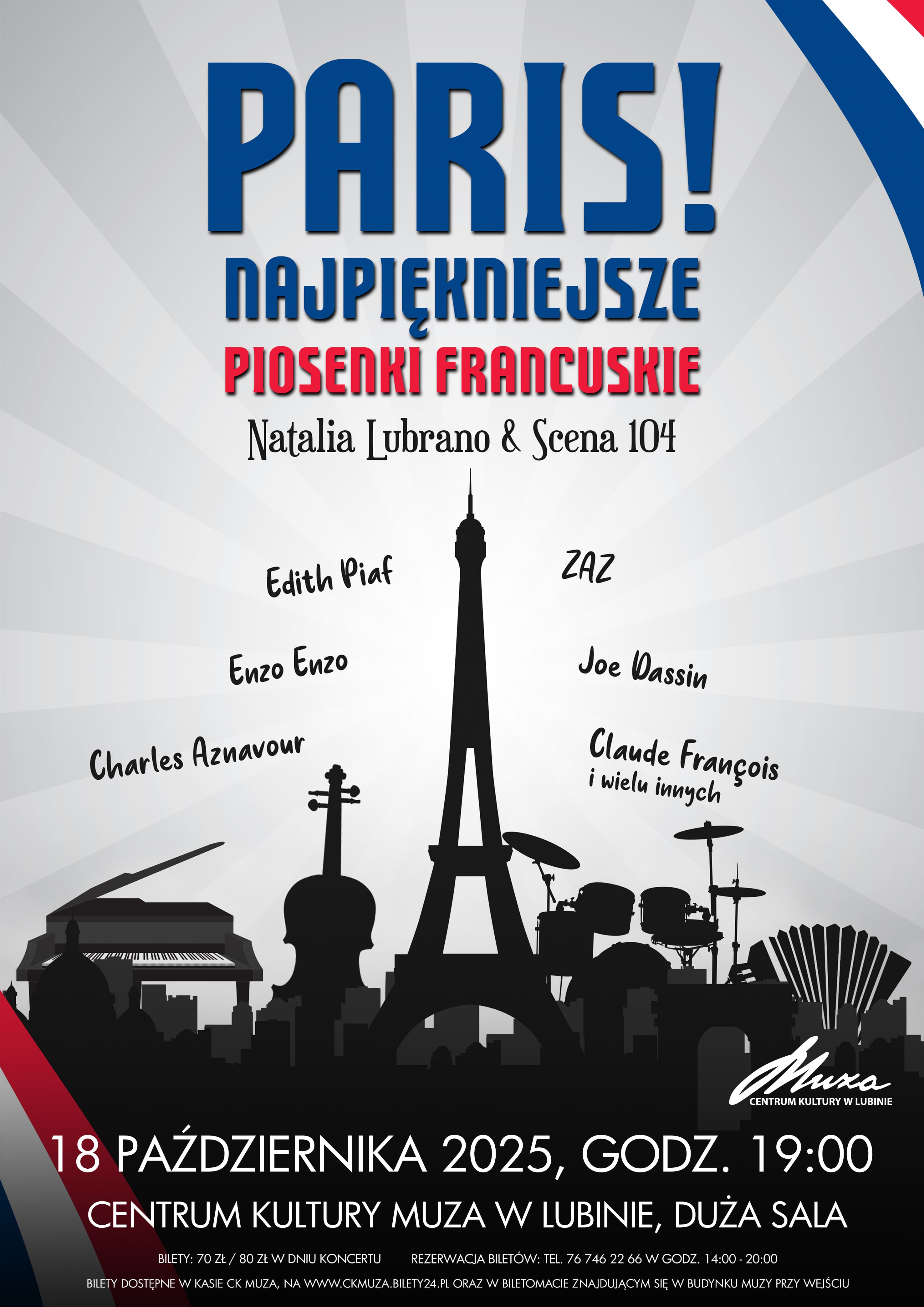 Slider - Koncert: Paris! Najpiękniejsze piosenki francuskie - Natalia Lubrano z zespołem