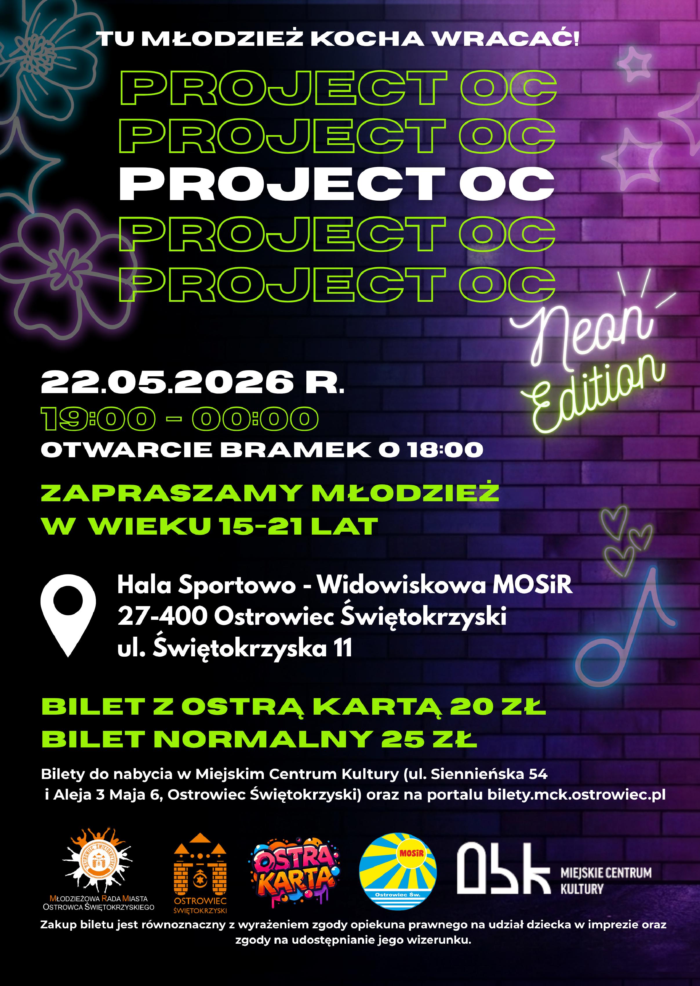 Slider - Koncert: PROJECT OC - NEON EDITION