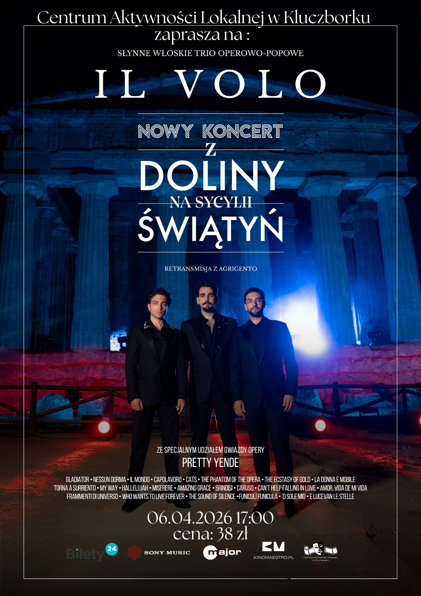 Slider - Koncert: Retransmisja koncertu - Il Volo. Najnowszy koncert z Doliny Świątyń