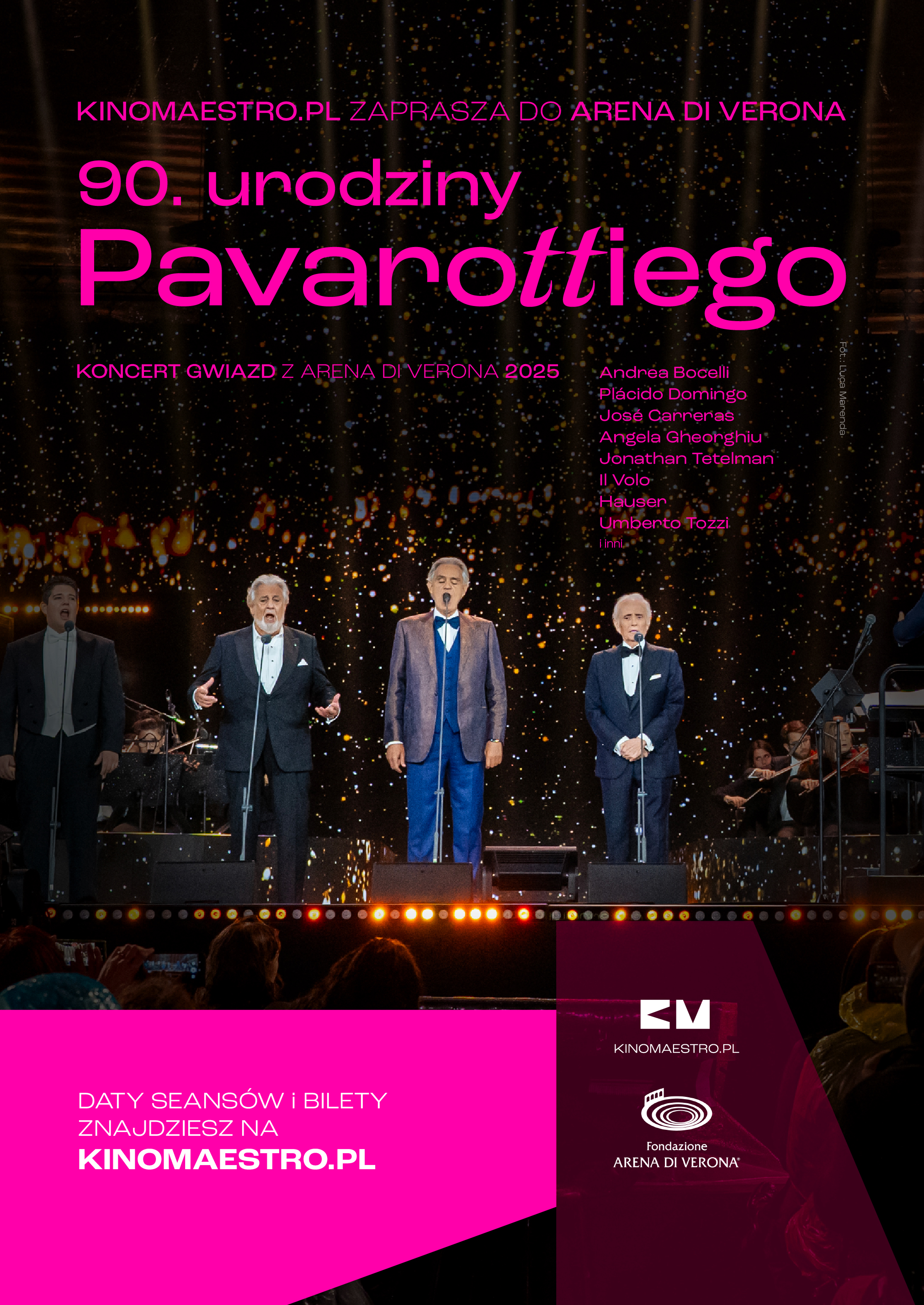 Slider - Koncert: 90. urodziny Pavarottiego. Koncert gwiazd z Arena di Verona 2025