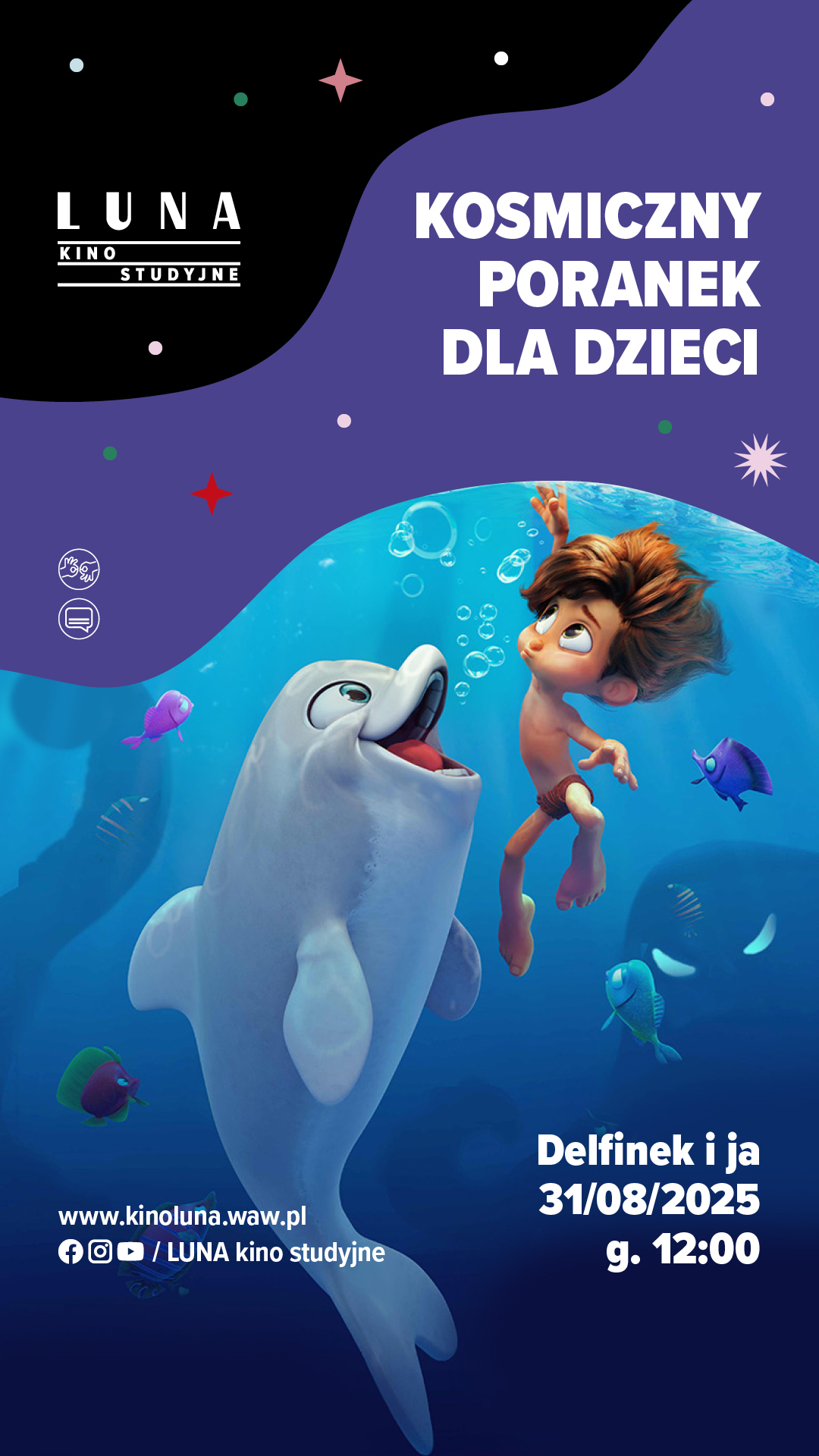 Slider - Film: KOSMICZNY PORANEK | Delfinek i Ja | seans z warsztatami animacji poklatkowej