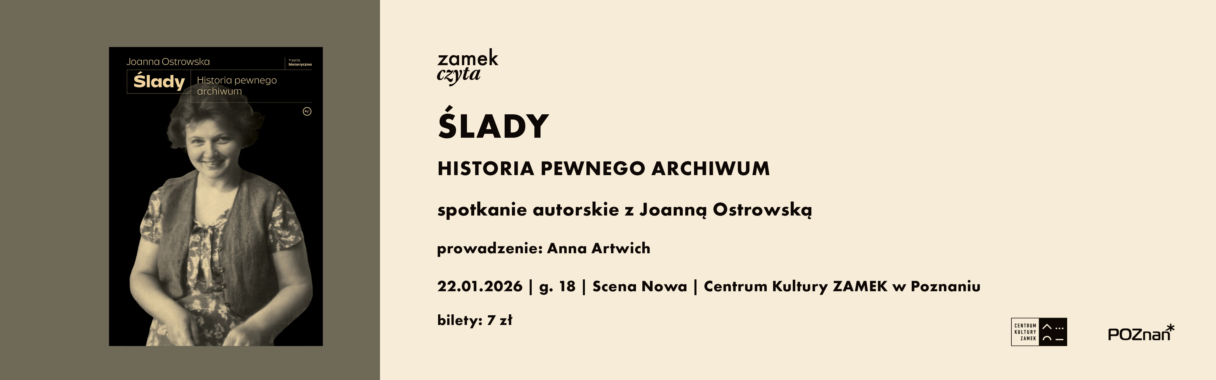 Slider - Wydarzenie: ZAMEK CZYTA Spotkanie autorskie z Joanną Ostrowską