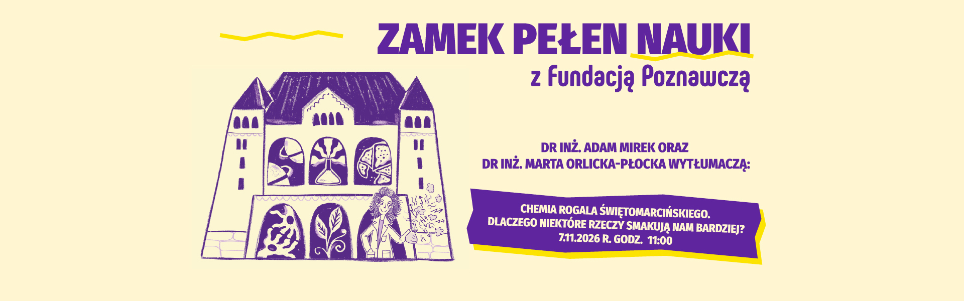 Slider - Wydarzenie: ZAMEK PEŁEN NAUKI #2: Chemia rogala świętomarcińskiego
