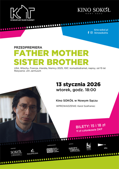 Film: FATHER MOTHER SISTER BROTHER - DKF KOT - 2026-01-13 18:00 - Nowy Sącz
