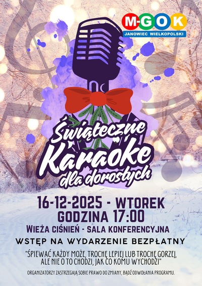 ŚWIĄTECZNE KARAOKE dla dorosłych