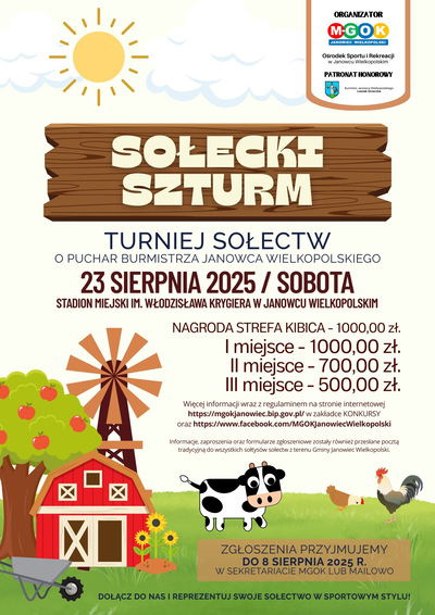 SOŁECKI SZTURM 2025 – Turniej Sołectw Gminy Janowiec Wielkopolski
