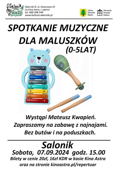 SPOTKANIE MUZYCZNE DLA MALUSZKÓW