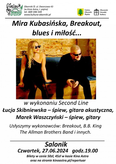Koncert: Mira Kubasińska, Breakout, blues i miłość...