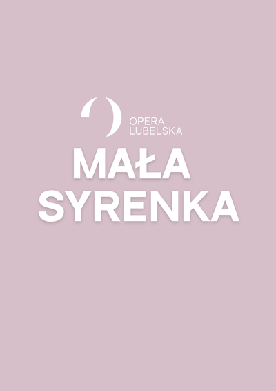 Tytuł spektaklu na różowym tle